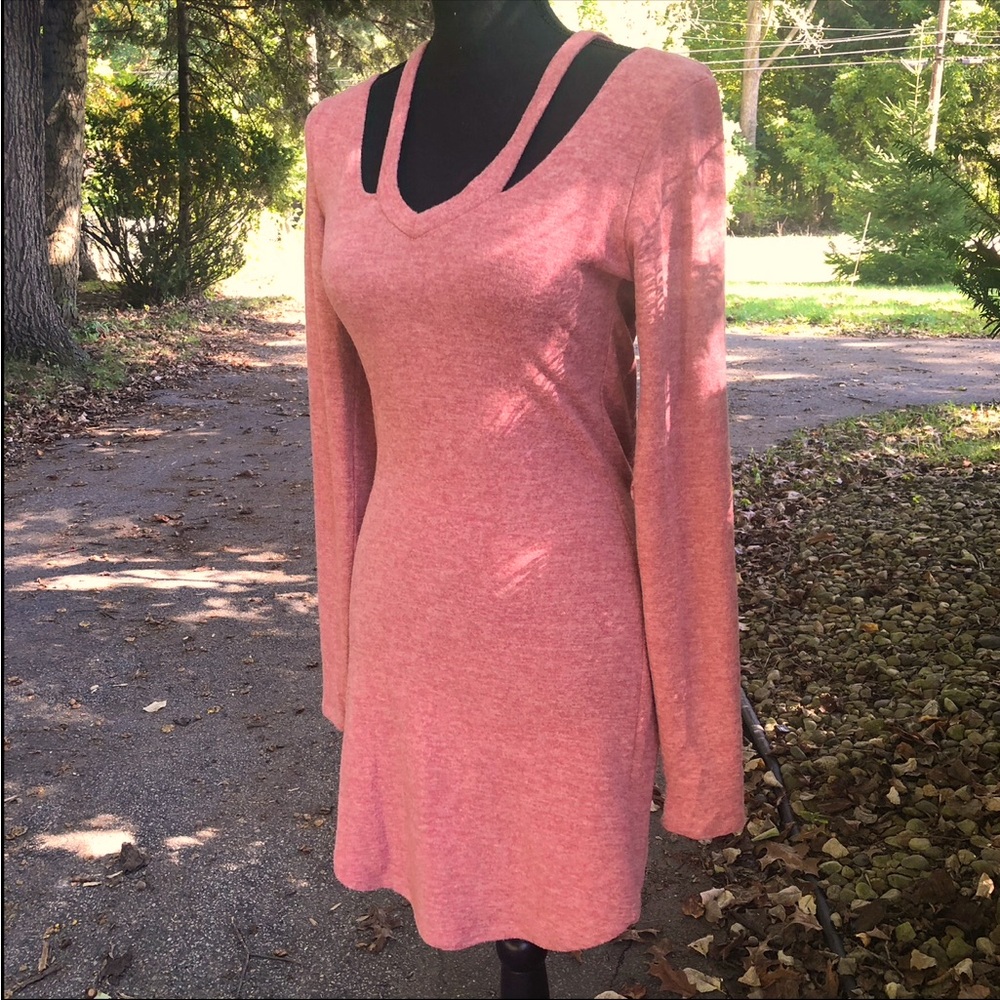 Fuzzy Derek Heart Sweater Dress